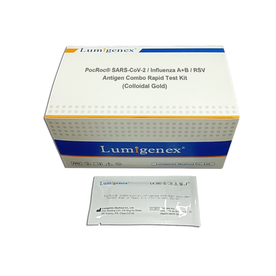 Gripe rápida combinado de Kit Detect Covid 19 do teste do antígeno de RSV uma gripe B pelo método coloidal do ouro