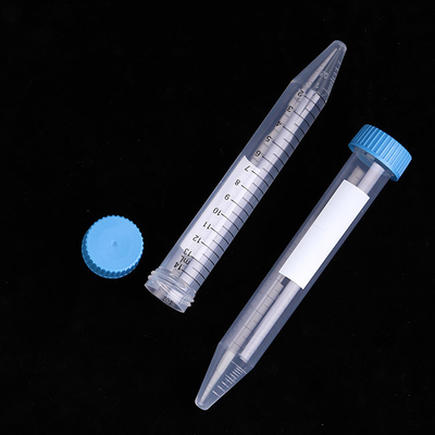 Tubos de centrífuga cônicos transparentes de 15 ml de polipropileno grau médico