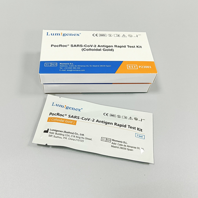 Pacote individual Lista comum europeia de kits de teste rápido de antígeno SARS-CoV-2