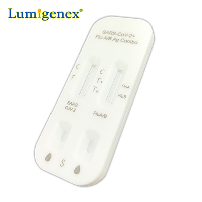 Fluxo lateral de Kit Colloidal Gold Nasal Swab do teste rápido para a gripe Covid19 uma gripe B