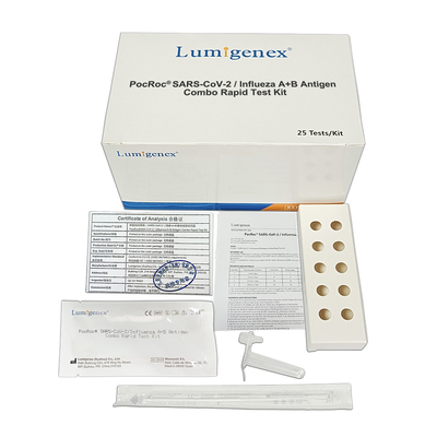 Fluxo lateral de Kit Colloidal Gold Nasal Swab do teste rápido para a gripe Covid19 uma gripe B