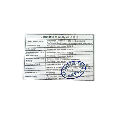 Gripe coloidal do ouro COVID19 uma detecção rápida Kit Easy To Use de B