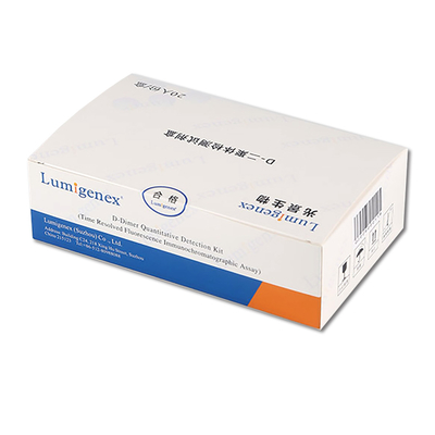 Kit de teste POC ISO13485 D-dímero de sangue total por TRFIA Technology Marcador cardíaco