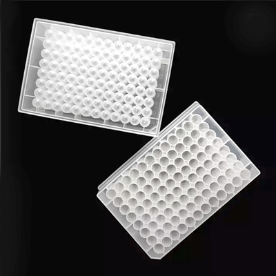 Consumíveis de laboratório 2,2 ml Placa de 96 poços profundos plano/redondo fundo transparente