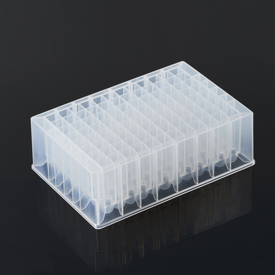 Consumíveis de laboratório 2,2 ml Placa de 96 poços profundos plano/redondo fundo transparente
