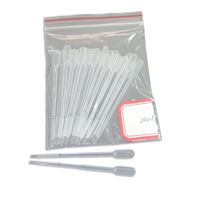 Material de LDPE aprovado pela USP descartáveis ​​para pipetas capilares Pasteur de autoabsorção
