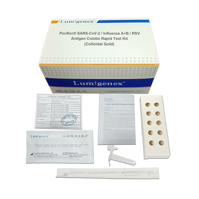 Gripe A+B/antígeno de RSV gaveta coloidal rápida combinado do teste do ouro do jogo Covid-19 do teste para o uso da casa