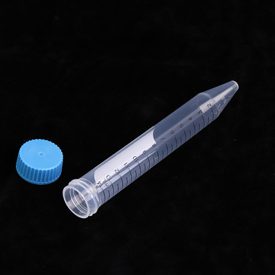 Tubos de centrífuga cônicos transparentes de 15 ml de polipropileno grau médico