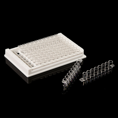 Consumíveis de PCR destacáveis ​​PP 96 Well Elisa Plate para laboratório