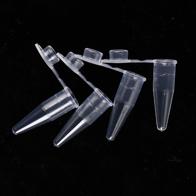 Consumíveis de PCR transparentes Tubo único de PCR de 0,6 ml com tampas planas