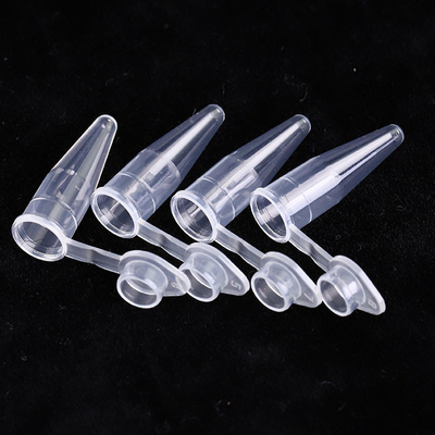 Consumíveis de PCR transparentes Tubo único de PCR de 0,6 ml com tampas planas