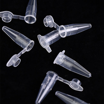 Consumíveis de PCR transparentes Tubo único de PCR de 0,6 ml com tampas planas