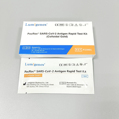 Pacote individual Lista comum europeia de kits de teste rápido de antígeno SARS-CoV-2
