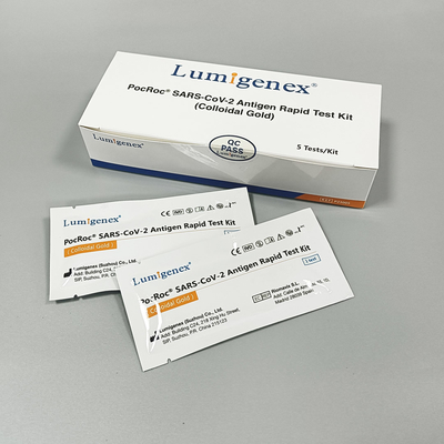 Pacote individual Lista comum europeia de kits de teste rápido de antígeno SARS-CoV-2