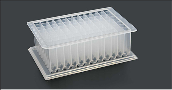 U Bottom PCR consumíveis 2,2 ml Placa de 96 poços profundos com borda de borda