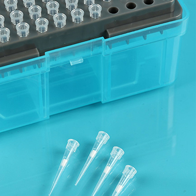 Pontas de pipetas transparentes estéreis com filtro de 10 ul de polipropileno com suporte