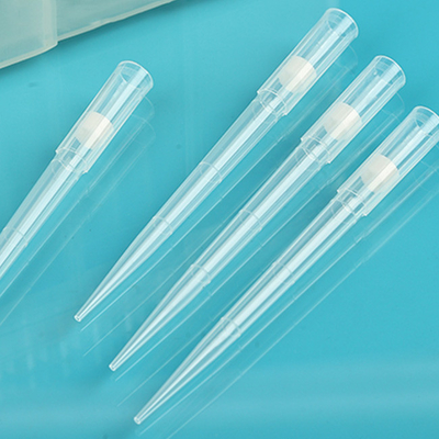 Pontas de micropipeta descartáveis ​​transparentes para laboratório, pontas de pipeta de 1250 ul