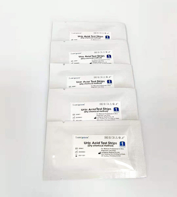 Tiras de teste de ácido úrico no sangue CE 20μL com análise de química seca