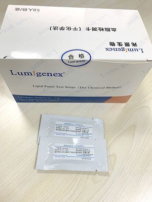 Tiras de teste de painel lipídico OEM, kit de teste de colesterol e triglicerídeos ISO13485