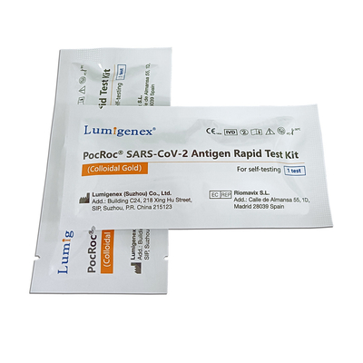 Kit de teste rápido de antígeno SARS-CoV-2 Covid19 15min para esfregaço nasal